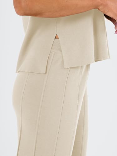 LILLUSORY 2 Piece Outfits for Women Lounge Matching Set Two Piece Knit Tracksuit Sweatsuits Top & Pants Co-Ords Habits affär