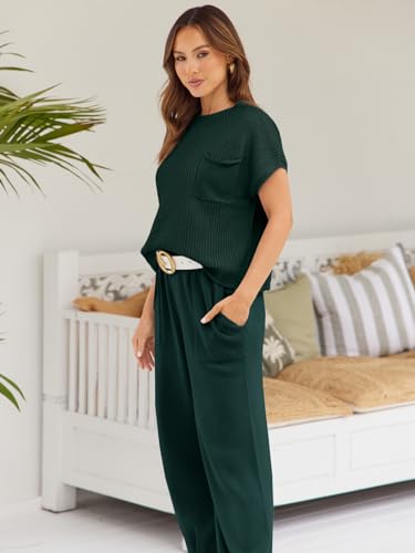 LILLUSORY 2 Piece Knit Sets For Women Trendy Sweatsuit Sets Co-Ords Habits affär