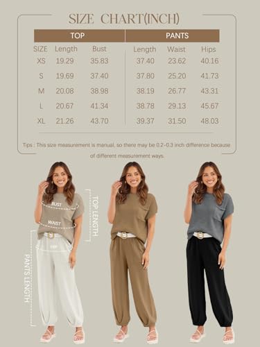 LILLUSORY 2 Piece Knit Sets For Women Trendy Sweatsuit Sets Co-Ords Habits affär
