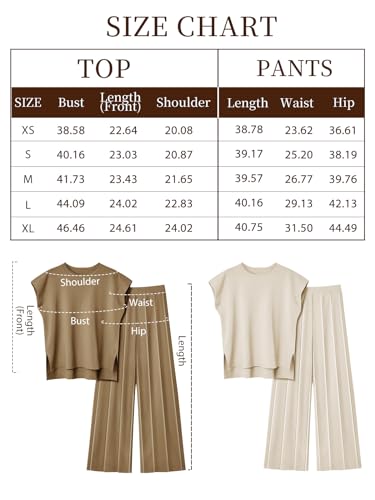 LILLUSORY 2 Piece Outfits for Women Lounge Matching Set Two Piece Knit Tracksuit Sweatsuits Top & Pants Co-Ords Habits affär