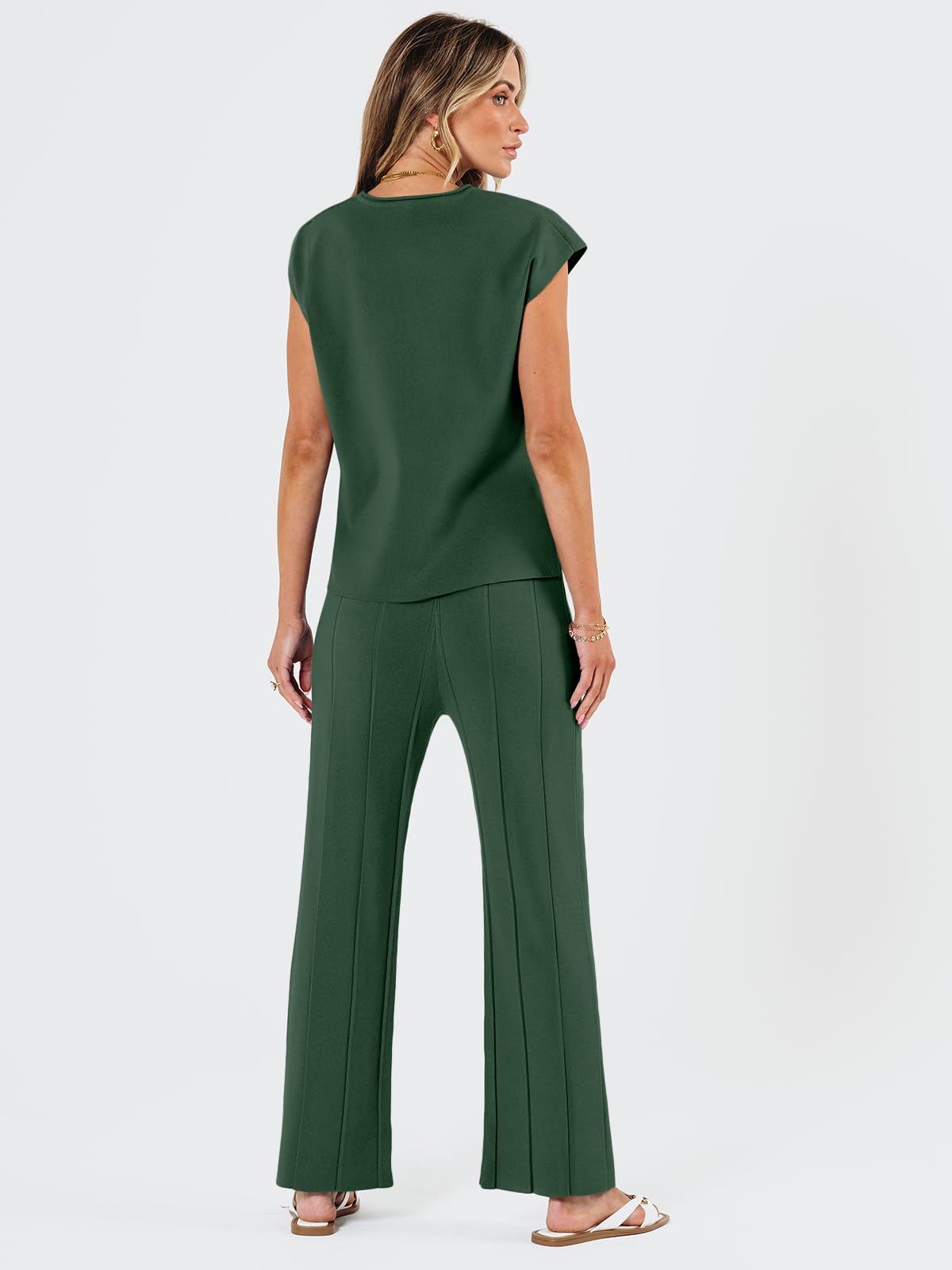 LILLUSORY 2 Piece Outfits for Women Lounge Matching Set Two Piece Knit Tracksuit Sweatsuits Top & Pants Co-Ords Habits affär