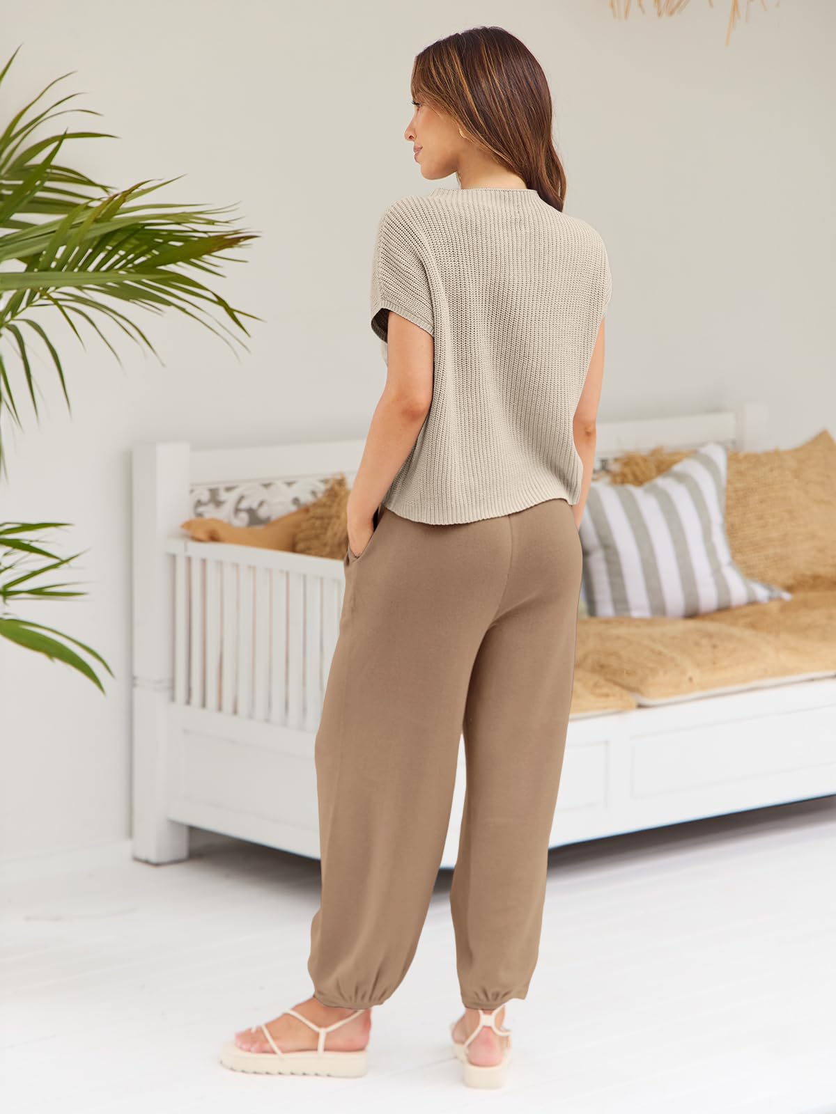 LILLUSORY 2 Piece Knit Sets For Women Trendy Sweatsuit Sets Co-Ords Habits affär