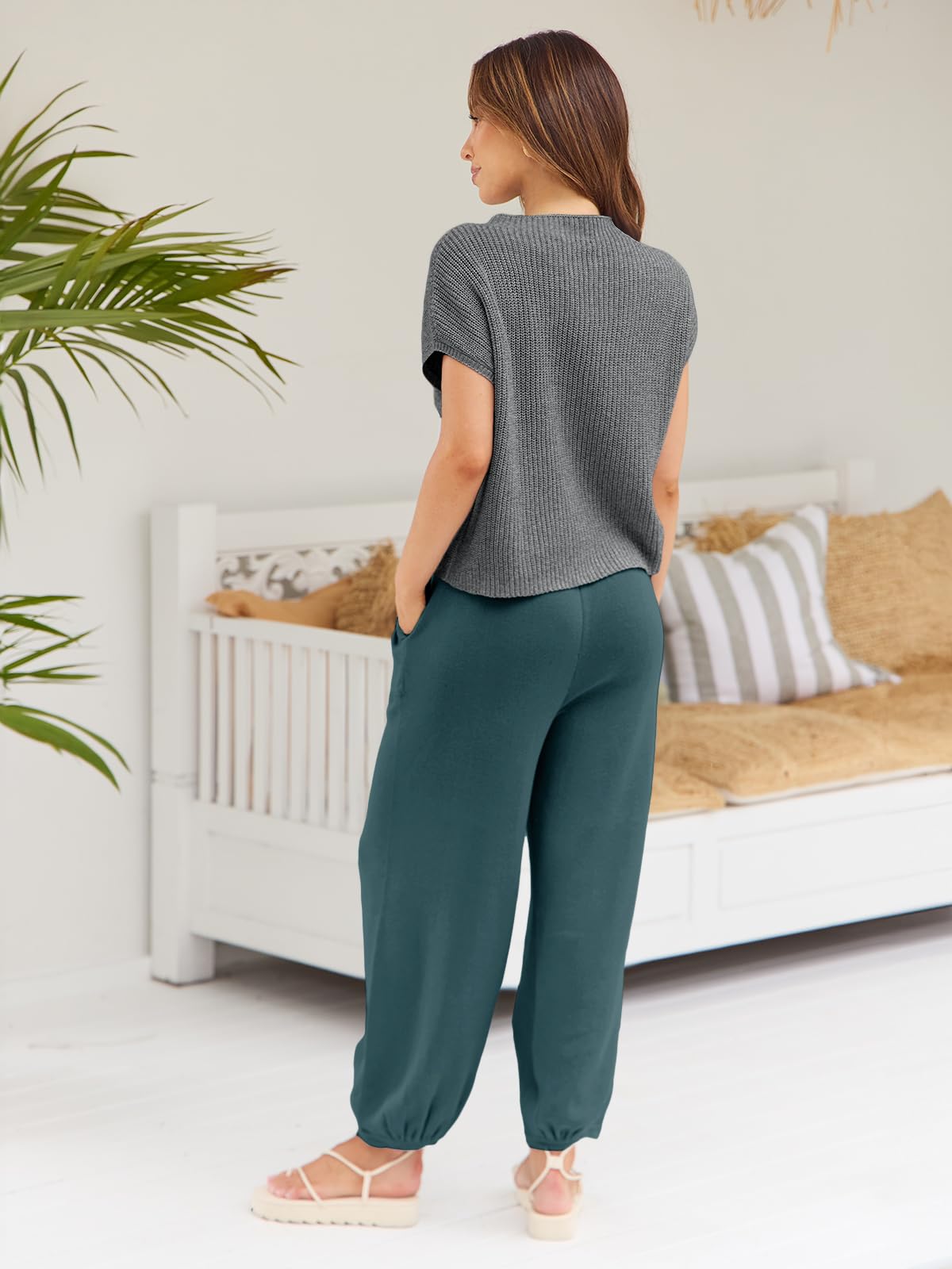 LILLUSORY 2 Piece Knit Sets For Women Trendy Sweatsuit Sets Co-Ords Habits affär