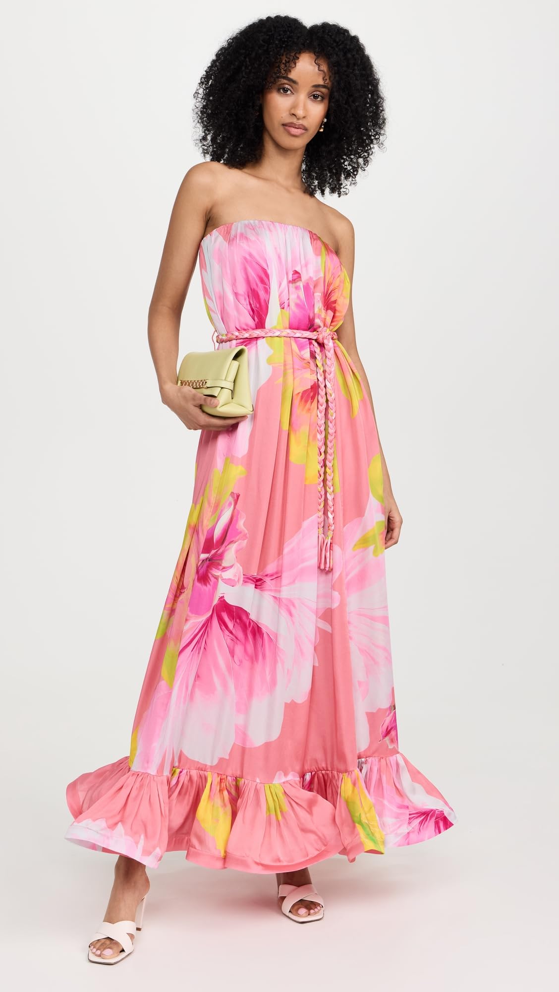 Women's Long Dress with Braided Belt Dresses Habits affär