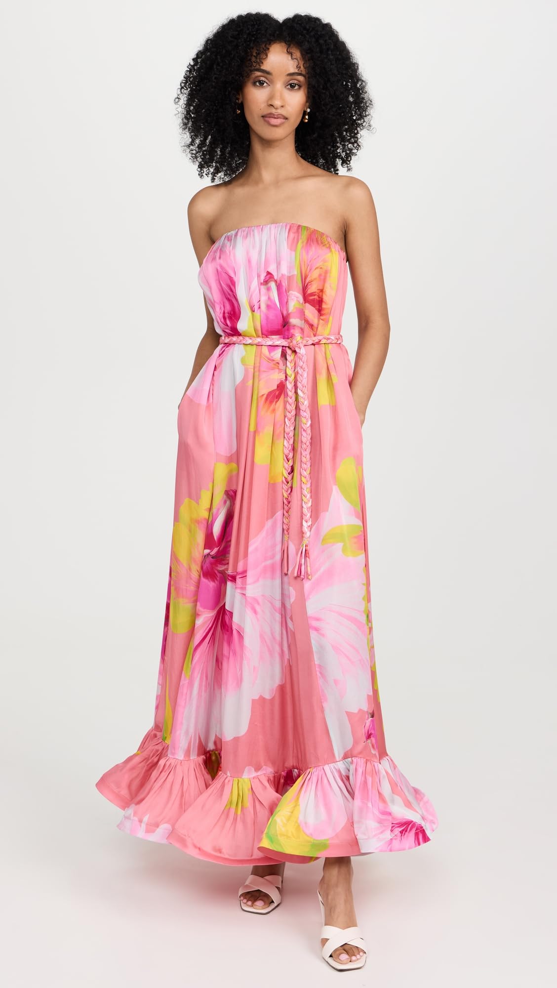 Women's Long Dress with Braided Belt Dresses Habits affär