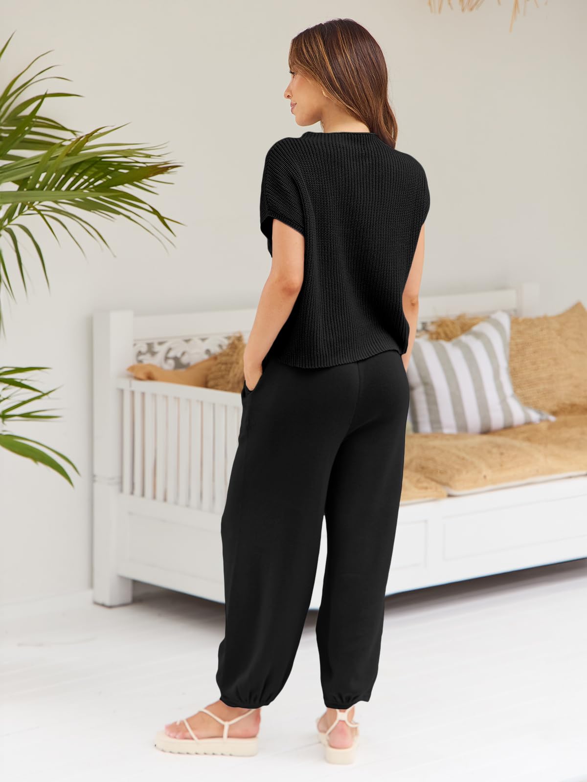 LILLUSORY 2 Piece Knit Sets For Women Trendy Sweatsuit Sets Co-Ords Habits affär