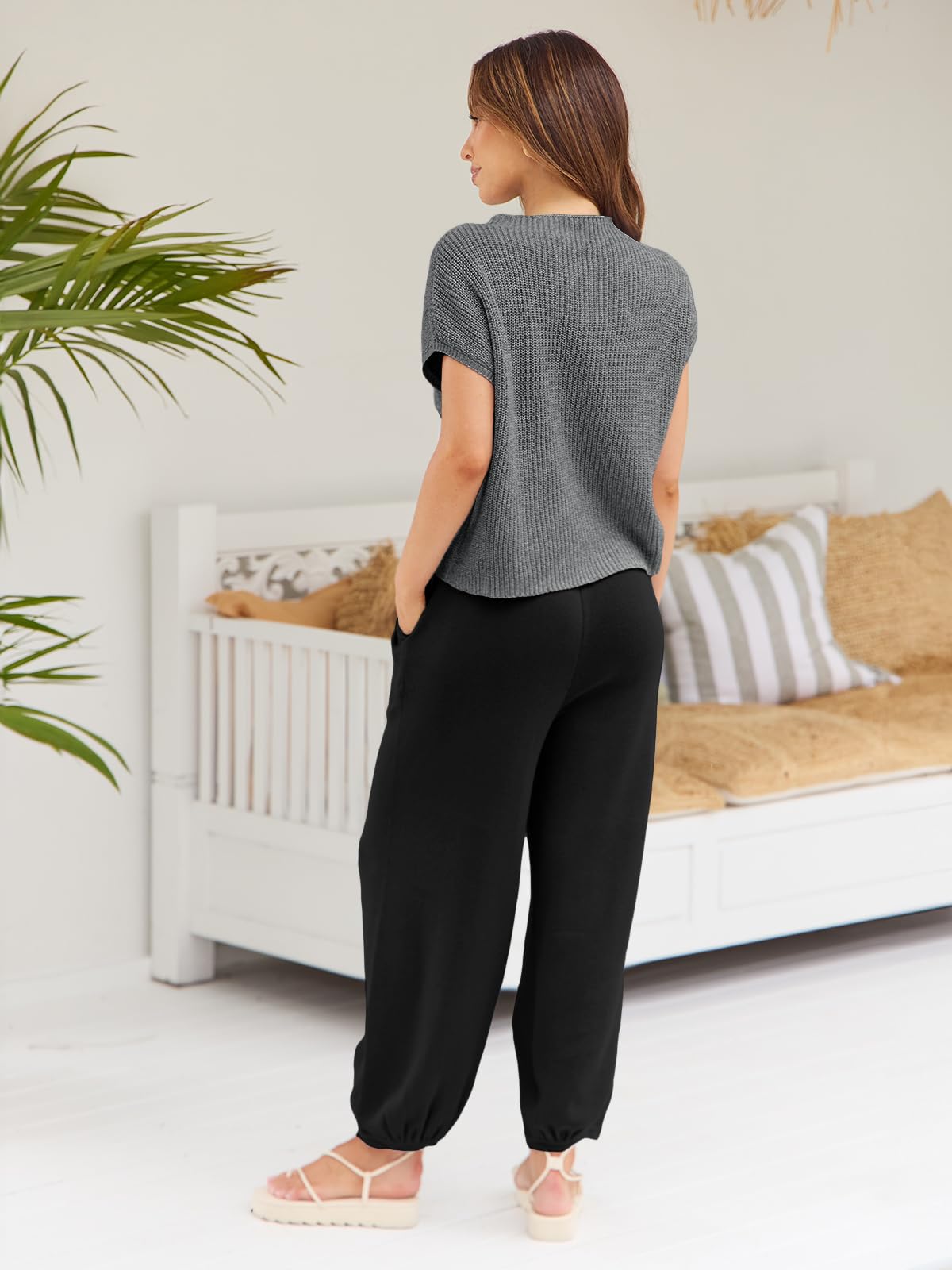 LILLUSORY 2 Piece Knit Sets For Women Trendy Sweatsuit Sets Co-Ords Habits affär