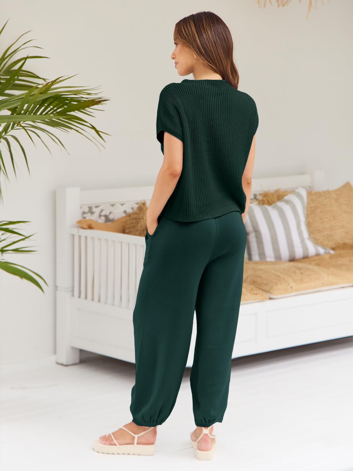 LILLUSORY 2 Piece Knit Sets For Women Trendy Sweatsuit Sets Co-Ords Habits affär