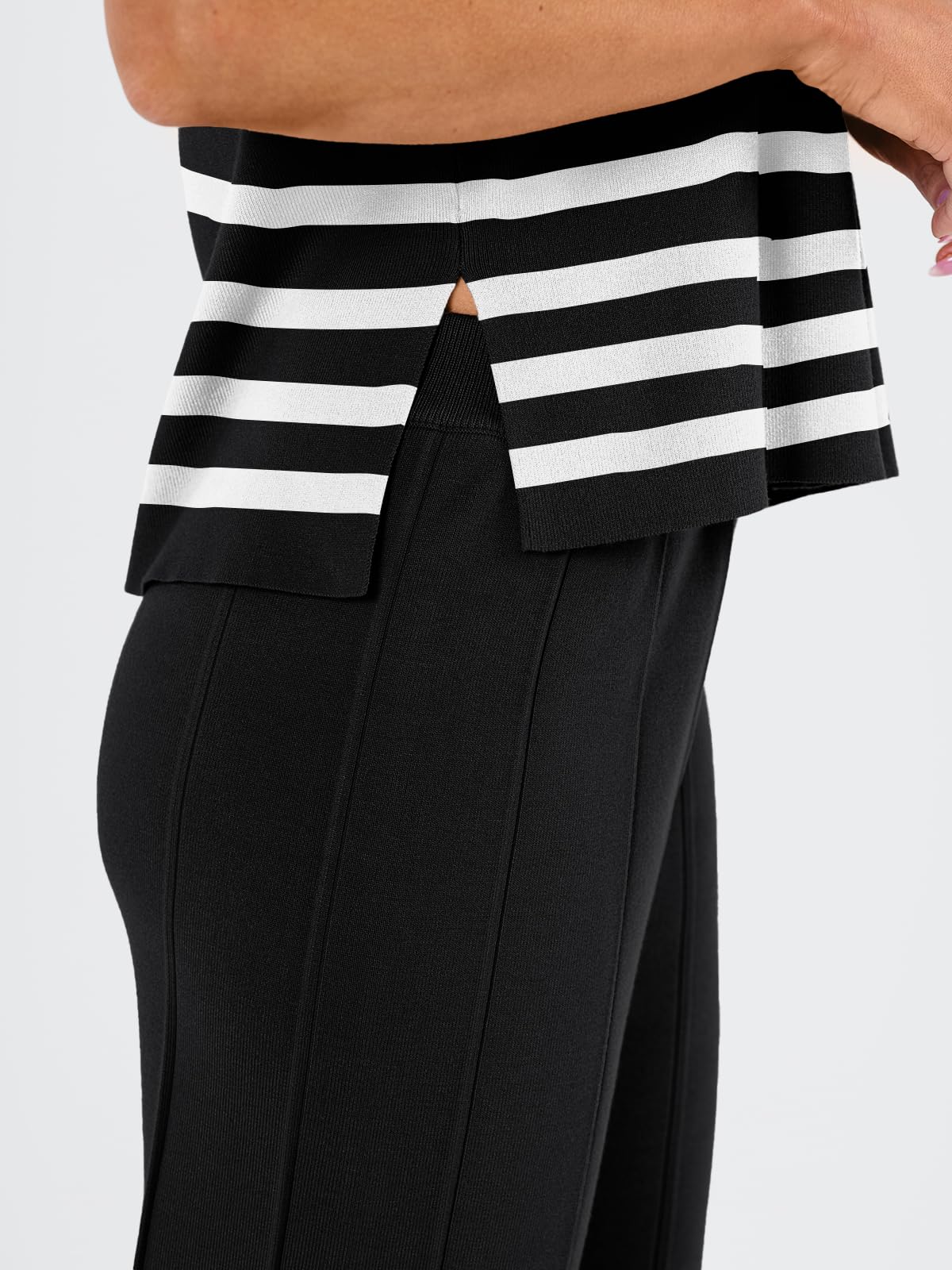 LILLUSORY 2 Piece Outfits for Women Lounge Matching Set Two Piece Knit Tracksuit Sweatsuits Top & Pants Co-Ords Habits affär