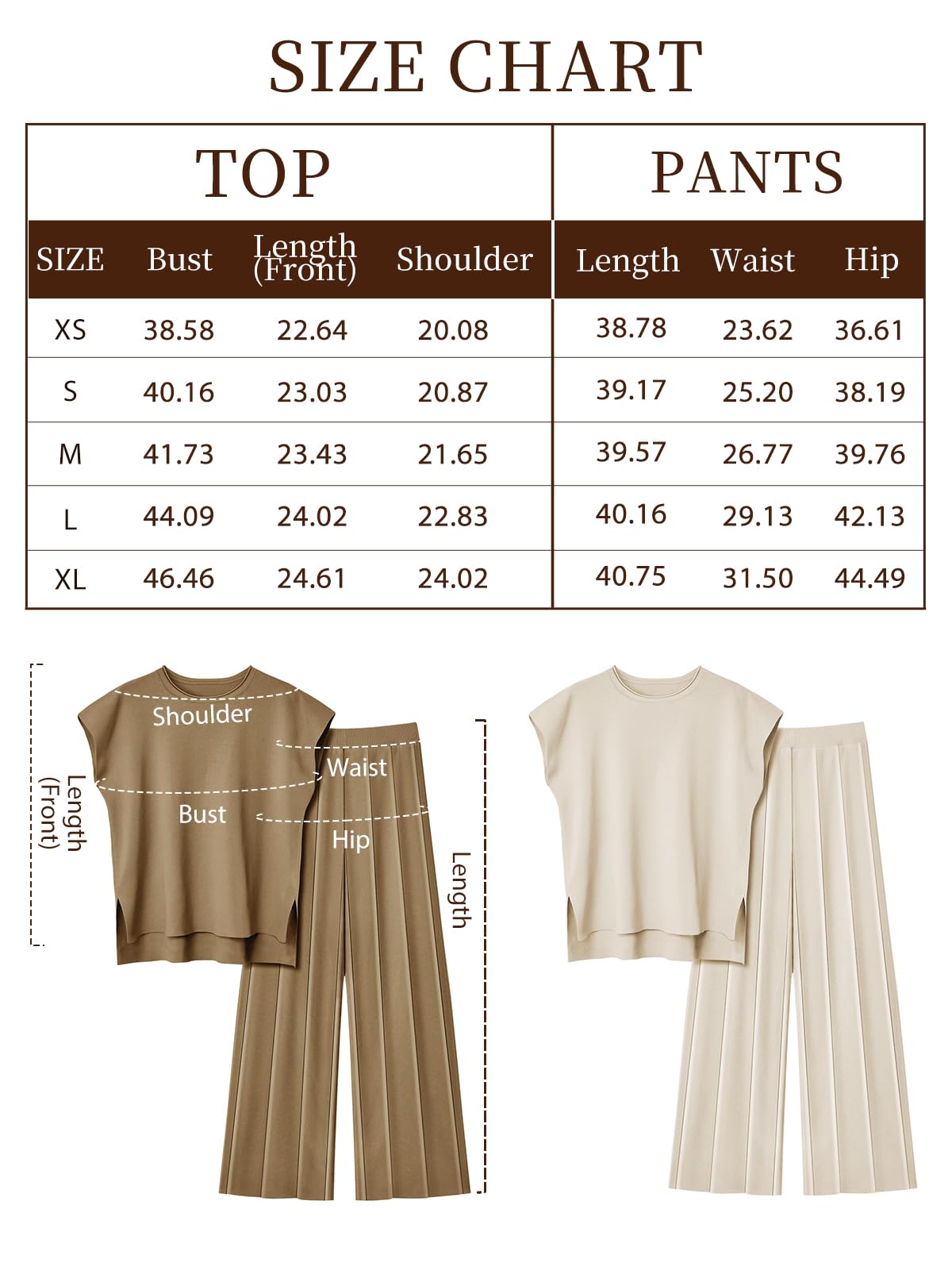 LILLUSORY 2 Piece Outfits for Women Lounge Matching Set Two Piece Knit Tracksuit Sweatsuits Top & Pants Co-Ords Habits affär