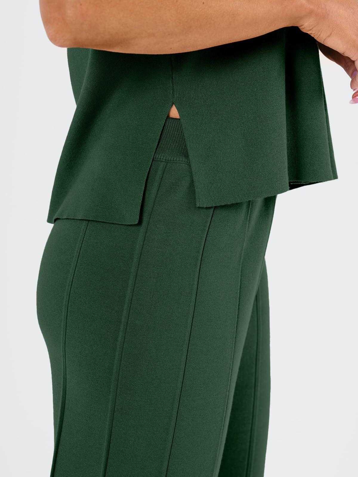 LILLUSORY 2 Piece Outfits for Women Lounge Matching Set Two Piece Knit Tracksuit Sweatsuits Top & Pants Co-Ords Habits affär