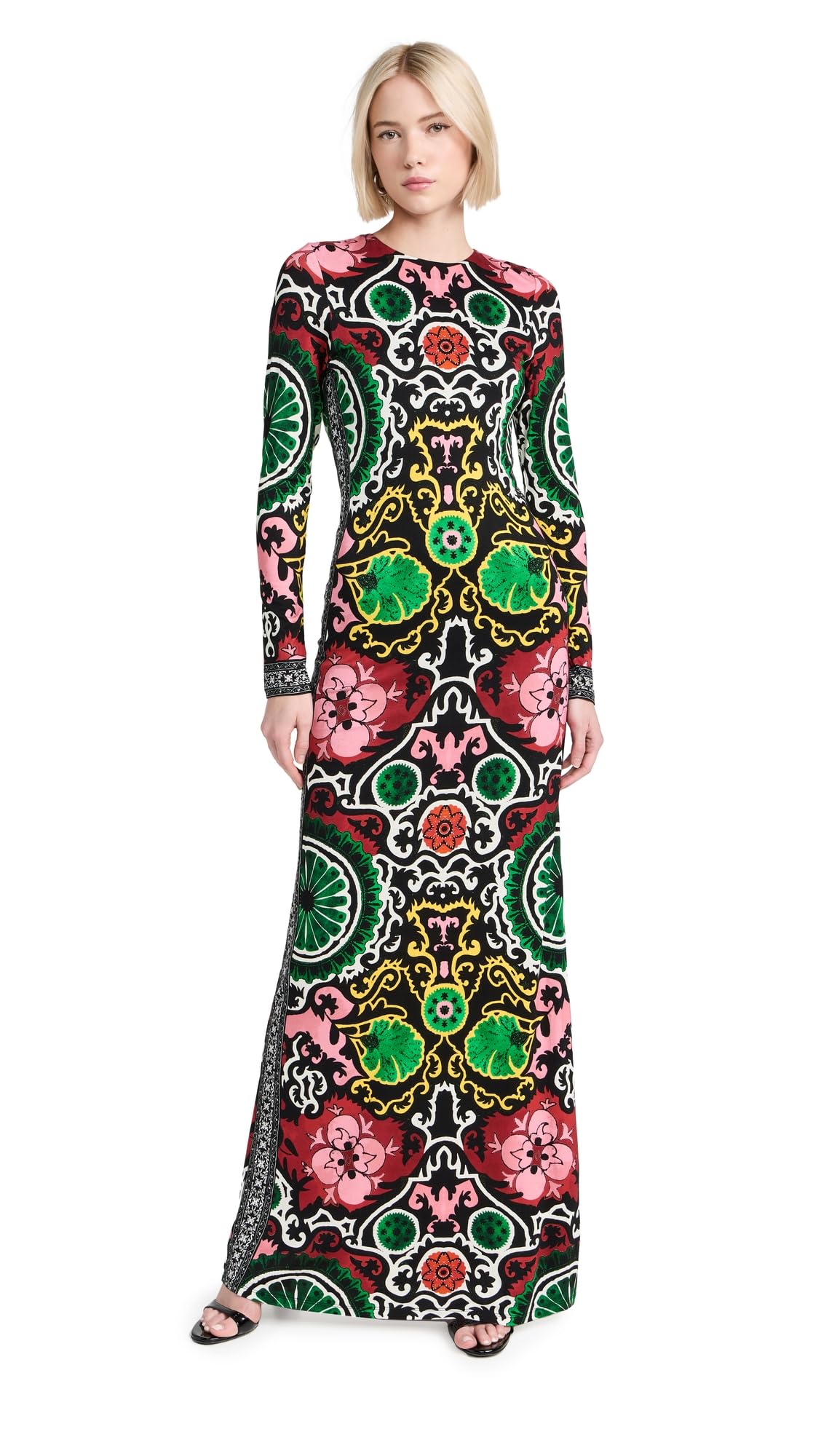 alice + olivia Women's Delora Maxi Dress Dresses Habits affär Monarch Black Medium 0