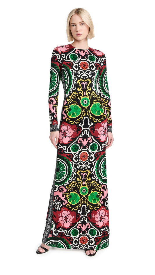 alice + olivia Women's Delora Maxi Dress Dresses Habits affär Monarch Black Medium 0