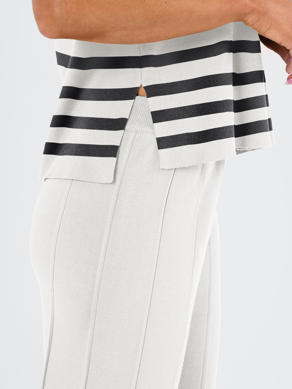 LILLUSORY 2 Piece Outfits for Women Lounge Matching Set Two Piece Knit Tracksuit Sweatsuits Top & Pants Co-Ords Habits affär