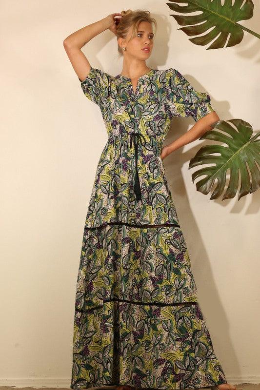 Printed Tassel Maxi Dress Dresses MULLA