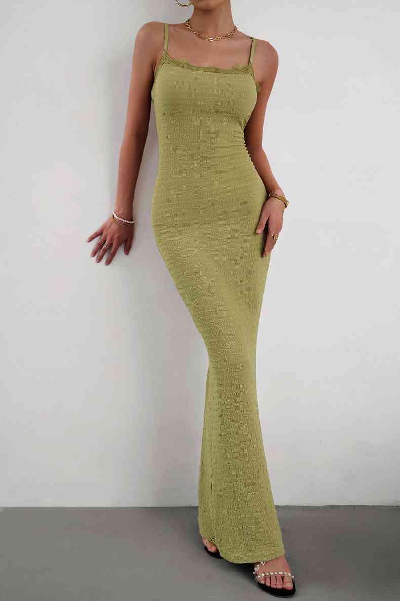 Spaghetti Strap Maxi Mermaid Dress Dresses Trendsi