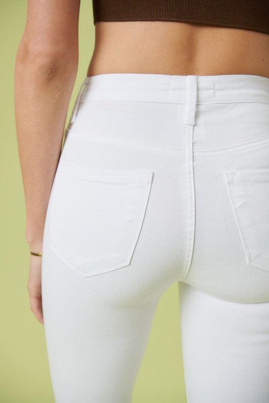 White High Rise Flare Jeans Jeans Vibrant M.i.U