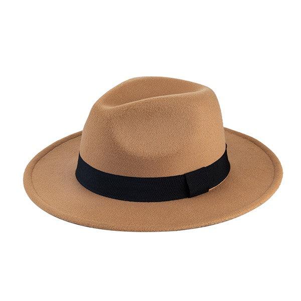 Felt Fedora Hats Bella Chic TAUPE/LTLT Os