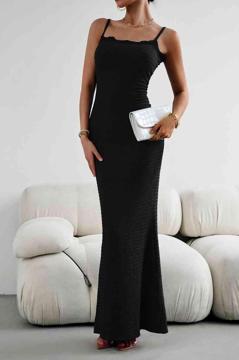 Spaghetti Strap Maxi Mermaid Dress Dresses Trendsi