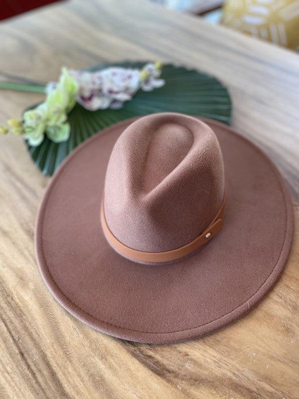 Wide Brim Panama Felt Hat Hats Queens, INC BROWN ONE SIZE