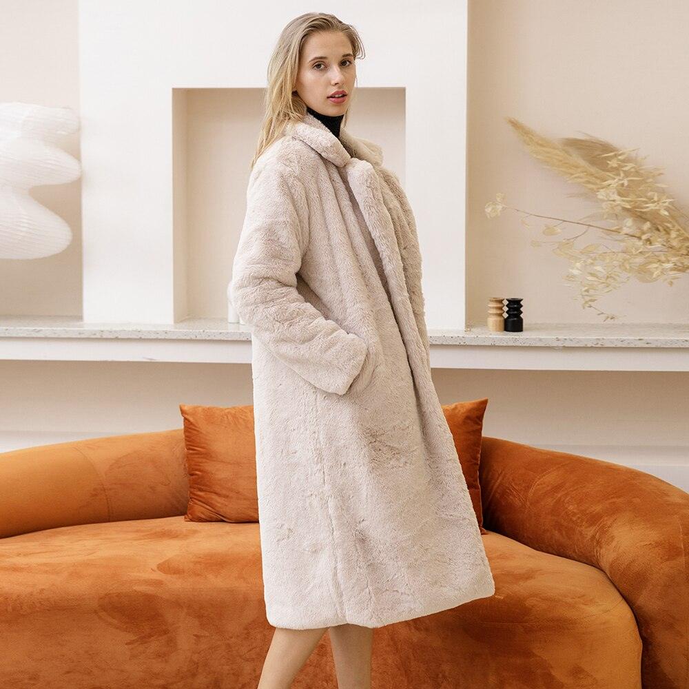 Faux Rabbit Fur Coat Coats Sharon Tatem LLC xing se S