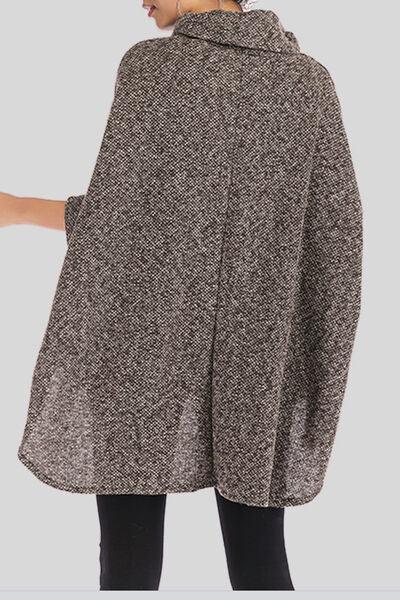Turtleneck Batwing Sleeve Sweater Tops Trendsi