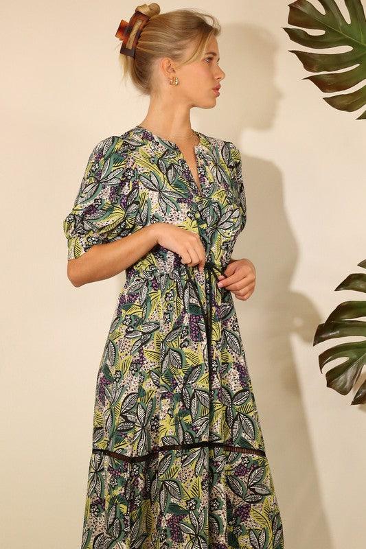 Printed Tassel Maxi Dress Dresses MULLA