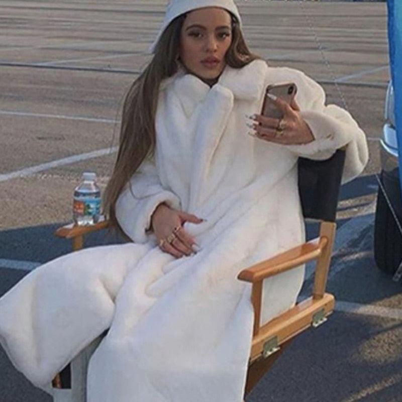 Faux Rabbit Fur Coat Coats Sharon Tatem LLC