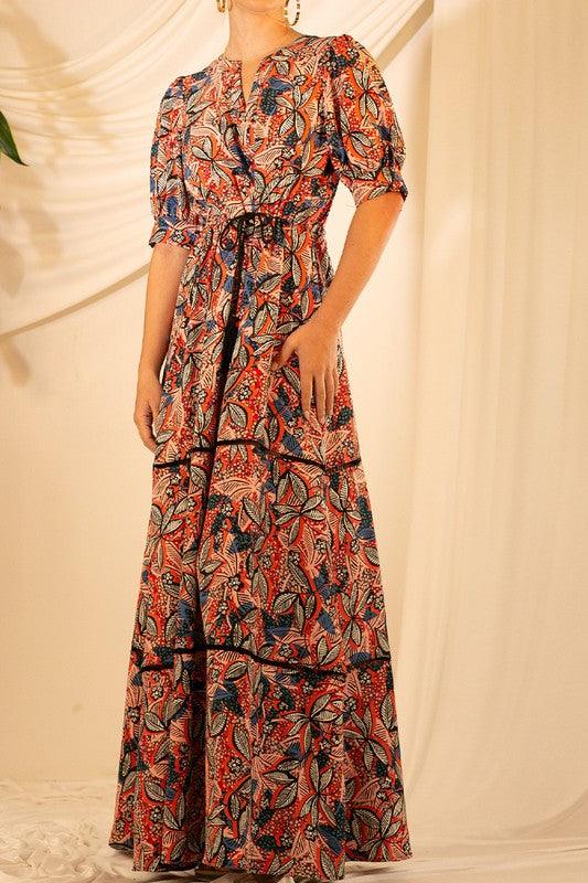 Printed Tassel Maxi Dress Dresses MULLA