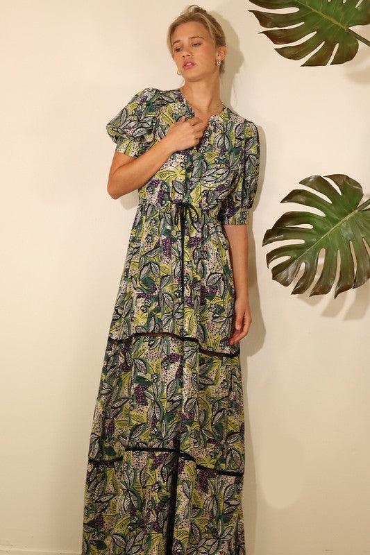 Printed Tassel Maxi Dress Dresses MULLA