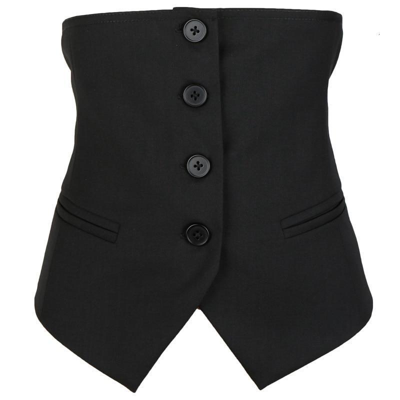 Akino Button Waist Vest Vests marigoldshadows