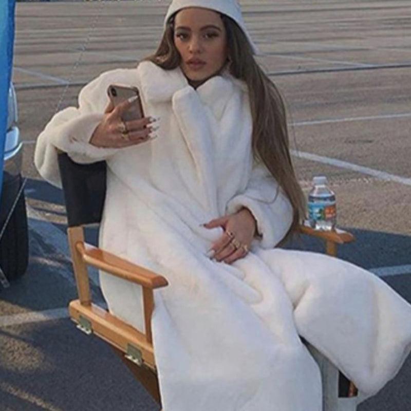 Faux Rabbit Fur Coat Coats Sharon Tatem LLC