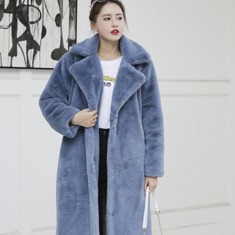 Faux Rabbit Fur Coat Coats Sharon Tatem LLC