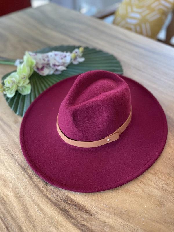 Wide Brim Panama Felt Hat Hats Queens, INC