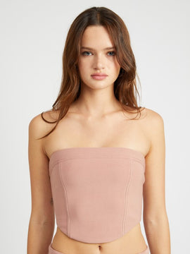 Lace-Up Back Tube Top