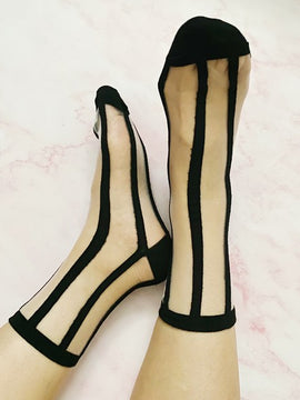 Chic In Line sheer Socks Set Of 2 Pairs