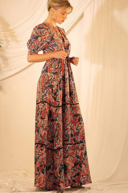 Printed Tassel Maxi Dress Dresses MULLA   