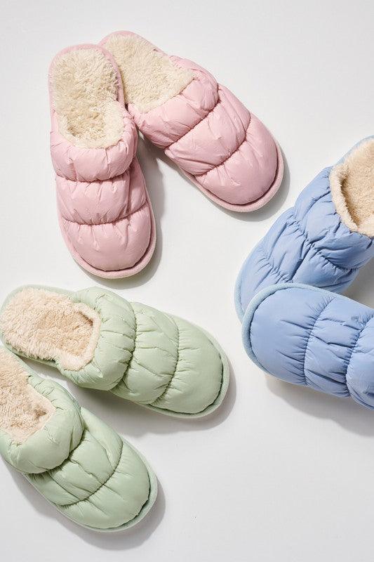 Puffy Faux Fur Lined Slippers Shoes Avenue Zoe   