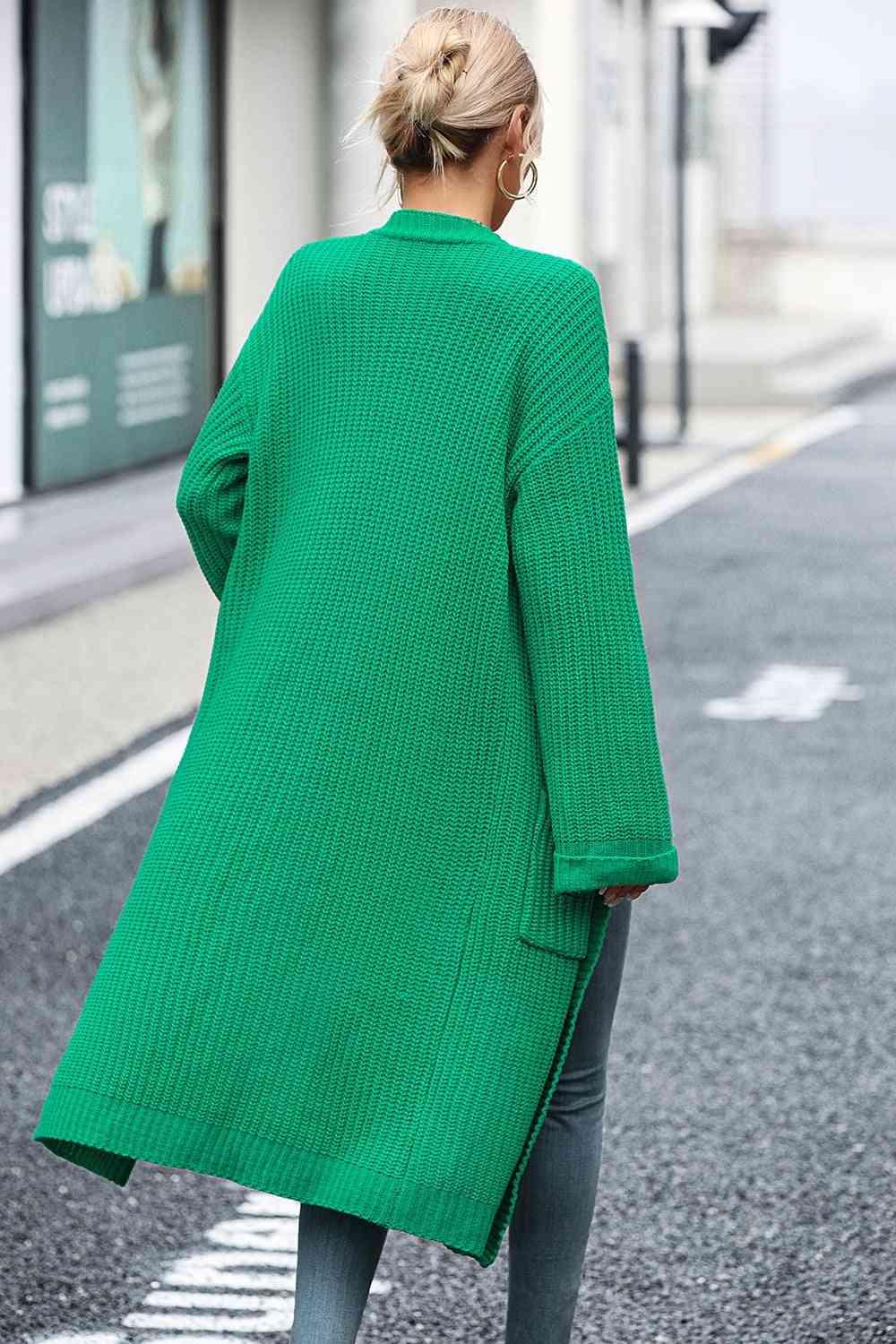 Lightweight Cardigan with Pocket Cardigans Trendsi   