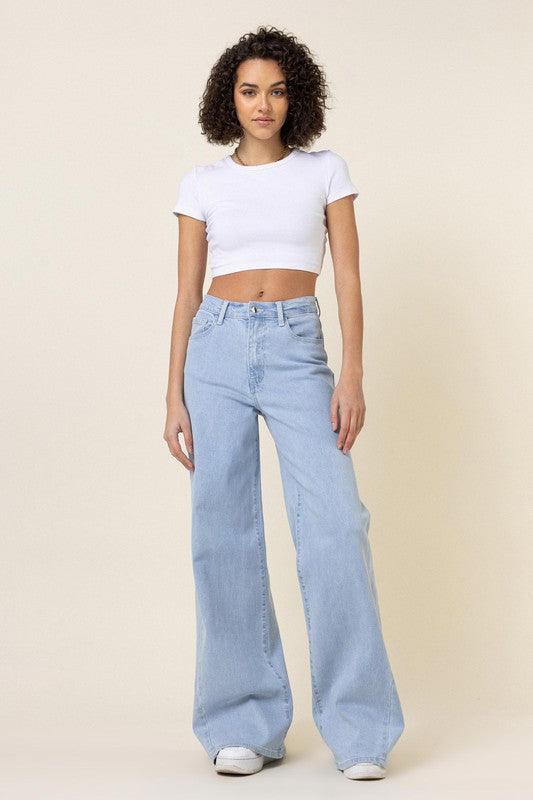 Low Rider Wide Leg Jeans Vibrant M.i.U   