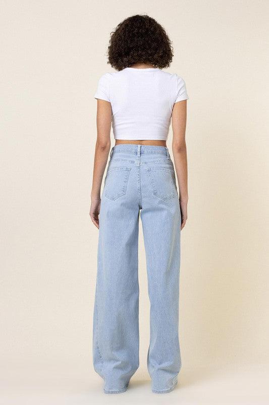 Low Rider Wide Leg Jeans Vibrant M.i.U   