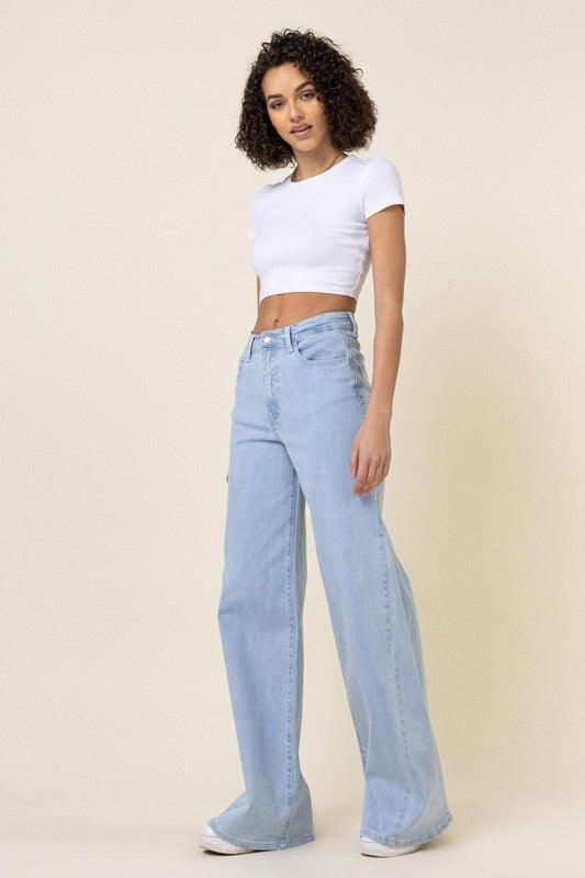Low Rider Wide Leg Jeans Vibrant M.i.U   