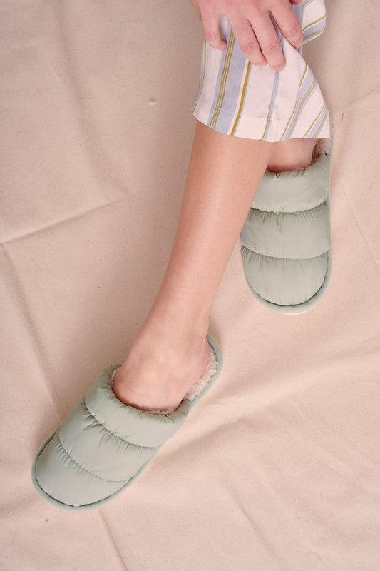 Puffy Faux Fur Lined Slippers Shoes Avenue Zoe   