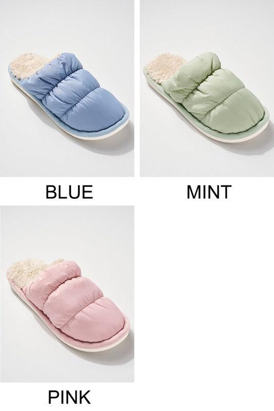 Puffy Faux Fur Lined Slippers Shoes Avenue Zoe   