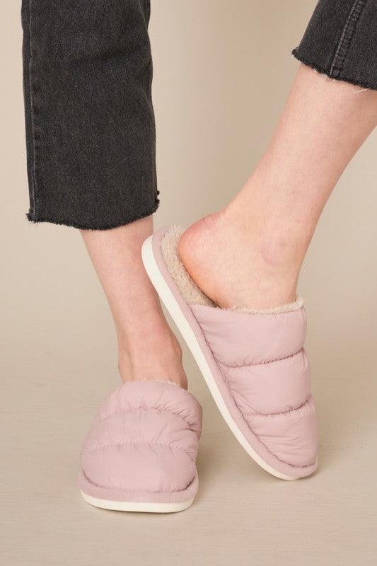 Puffy Faux Fur Lined Slippers Shoes Avenue Zoe   