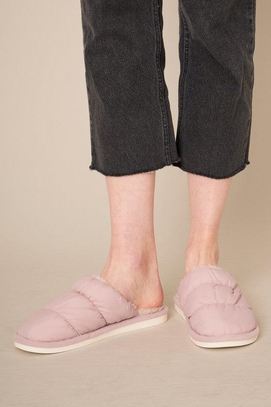Puffy Faux Fur Lined Slippers Shoes Avenue Zoe   