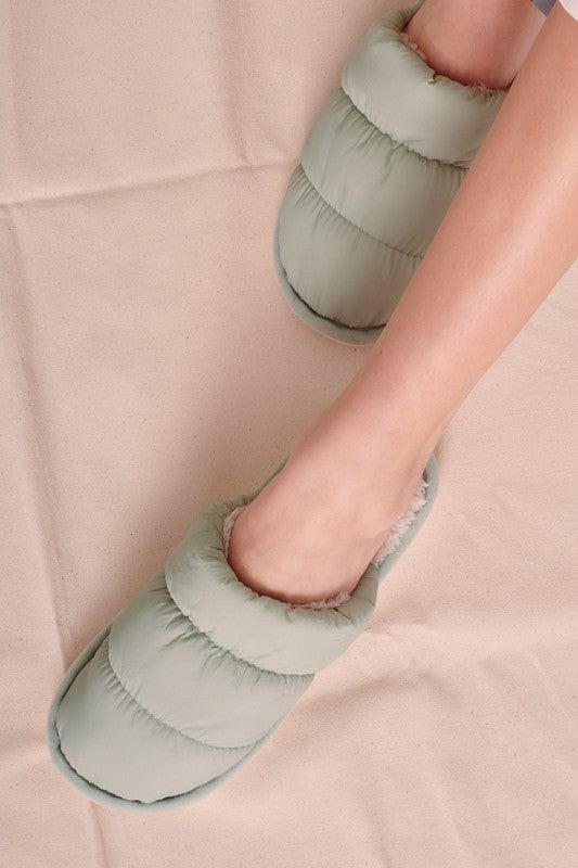 Puffy Faux Fur Lined Slippers Shoes Avenue Zoe   