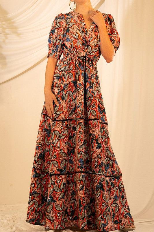 Printed Tassel Maxi Dress Dresses MULLA   