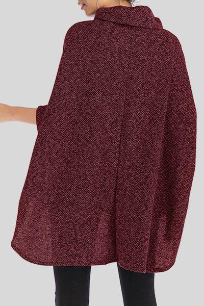 Turtleneck Batwing Sleeve Sweater Tops Trendsi   
