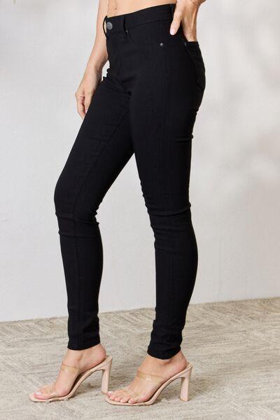 Hyperstretch Mid-Rise Skinny Jeans Jeans Trendsi   